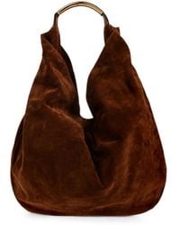 Moschino - Large Handle Me Suede Shoulder Bag - Lyst