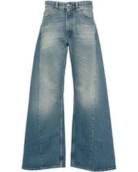 MM6 by Maison Martin Margiela - Low-rise Wide-leg Jeans - Lyst