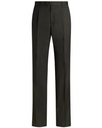 Etro - Cool Wool Trousers With Crease Detail - Lyst