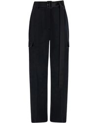 Ferragamo - Satin Cargo Trousers - Lyst