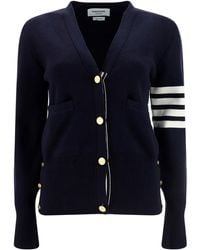 Thom Browne - Striped Sleeve Cardigan - Lyst