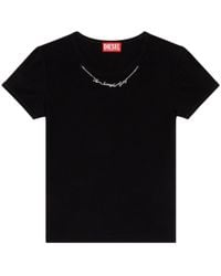 DIESEL - Camiseta T-Matic con detalle de cadena - Lyst
