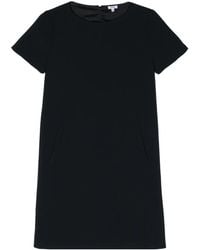 Aspesi - Round-Neck Crepe Shift Dress - Lyst
