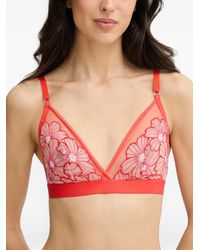 Chantelle - Pulp Lush Floral-Embroidered Mesh Bra - Lyst