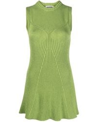 Jil Sander - Sleeveless Ribbed-Knit Top - Lyst
