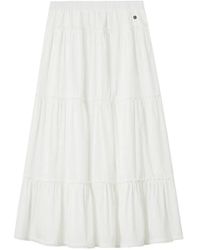 B+ AB - Tiered Lace-Trim Midi Skirt - Lyst