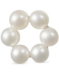 Sophie Bille Brahe - 14Kt Geelgouden Petite Luna Oorbellen Met Parels - Lyst