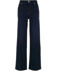 FRAME - Le Palazzo Stretch Wide-Leg Trousers - Lyst
