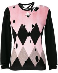 Ballantyne - Distressed Diamond Sweater - Lyst