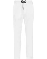 Vilebrequin - Stretch Cotton Satin Trousers With Drawstring Waist - Lyst