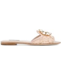 Dolce & Gabbana - Bianca Rainbow Lace Sandal - Lyst