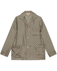 Gucci - Zijden Overhemd Met GG Supreme Print - Lyst