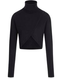 LeKasha - Pull Crop Arrone À Design Croisé - Lyst