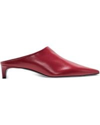 Jil Sander - Pointed-Toe Leather Mules - Lyst