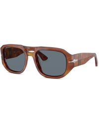 Persol - Rectangle-Frame Double-Bridge Sunglasses - Lyst