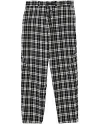 Undercover - Check-Pattern Belt-Loop Trousers - Lyst