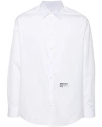DSquared² - Popeline Overhemd Met Logoprint - Lyst