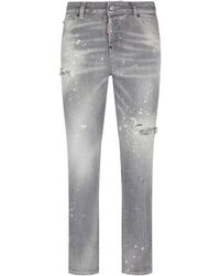 DSquared² - Distressed-Jeans mit Farbklecksen - Lyst