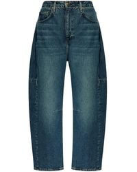 Rag & Bone - High-Rise Cropped Cotton Jeans - Lyst