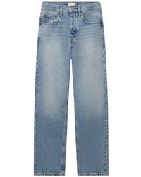 FRAME - Faded Straight-Leg Jeans - Lyst