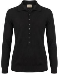 Drumohr - Button-Down Long-Sleeve Polo Shirt - Lyst