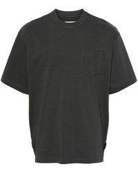 Sacai - Zipped-detail Cotton T-shirt - Lyst