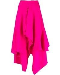 Colville - Asymmetric Wool Midi Skirt - Lyst