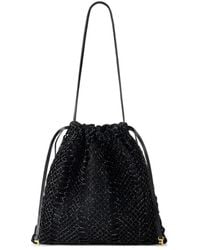 Elisabetta Franchi - Beaded-Mesh Bucket Shoulder Bag - Lyst