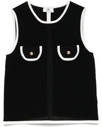 Elisabetta Franchi - Open-Knit Tank Top - Lyst