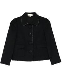 ShuShu/Tong - Frayed Collared Jacket - Lyst