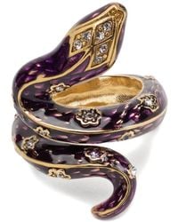 Roberto Cavalli - Crystal-Embellished Snake Ring - Lyst