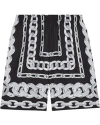 Versace - Medusa Chains Shorts aus Seide - Lyst