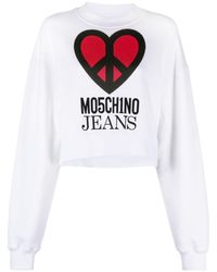 Moschino Jeans - Felpa con stampa grafica - Lyst