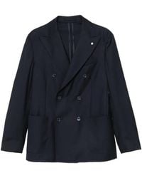 L.B.M. 1911 - Blazer Croisé À Revers Pointus - Lyst