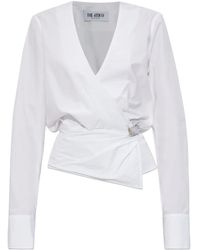 The Attico - Wrap-Design Blouse - Lyst