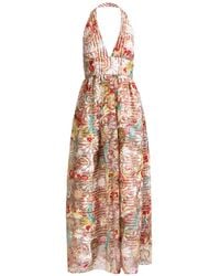Silvia Tcherassi - Kairi Floral-Print V-Neck Dress - Lyst