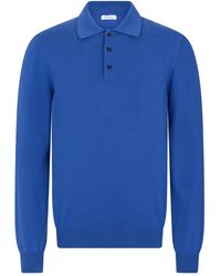 Malo - Buttoned Long-Sleeve Polo Shirt - Lyst