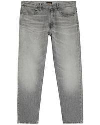 BOSS - Faded-Effect Straight-Leg Jeans - Lyst