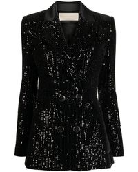 Elie Saab - Sequinned Double-breasted Blazer - Lyst