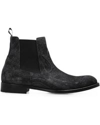 Etro - Bottines Chelsea En Daim À Motif Cachemire - Lyst
