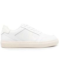 Calvin Klein - Logo-Print Leather Sneakers - Lyst