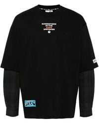 Aape By A Bathing Ape - Moonface チェック ロングtシャツ - Lyst