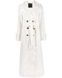 Philipp Plein - Long Sangallo Leather Trench Coat - Lyst