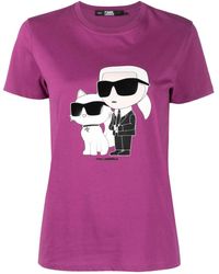 Karl Lagerfeld - Ikonik 2.0 Organic Cotton T-shirt - Lyst