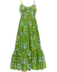 ALÉMAIS - Hotel Lamu Midi-Jurk Met Bloemenprint - Lyst