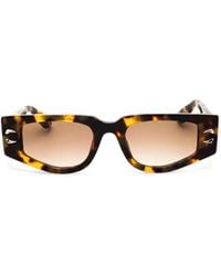Roberto Cavalli - Tortoiseshell-Effect Rectangle-Frame Sunglasses - Lyst