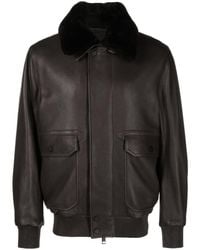 Brioni - Detachable-collar Leather Jacket - Lyst