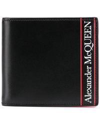 Alexander McQueen Portemonnaie mit Logo-Print - Schwarz