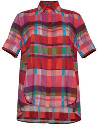 Adam Lippes - Camisa Trapeze a cuadros - Lyst