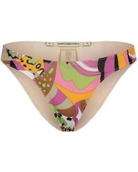Paramidonna - Slip Bikini Chiara Con Stampa Astratta - Lyst